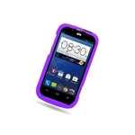Purple Case For Zte Overture Z995 Hard Rubberized Snap On Phone Cover
