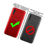 For Samsung Galaxy A01 Usa Version Case Flexible Tpu Slim Phone Cover Pink Trim