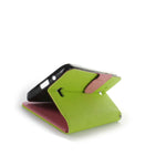 For Kyocera Hydro Wave Wallet Case Neon Green Light Pink Folio Card Pouch