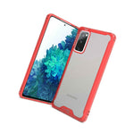 Clear Red Trim Cover Phone Case For Samsung Galaxy S20 Fe 5G Fan Edition Lite