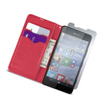 Light Pink Hot Pink Cover For Microsoft Lumia 950 Card Case Holder Folio Pouch