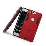 For Huawei Honor V8 Phone Case Armor Kickstand Slim Hard Cover Red