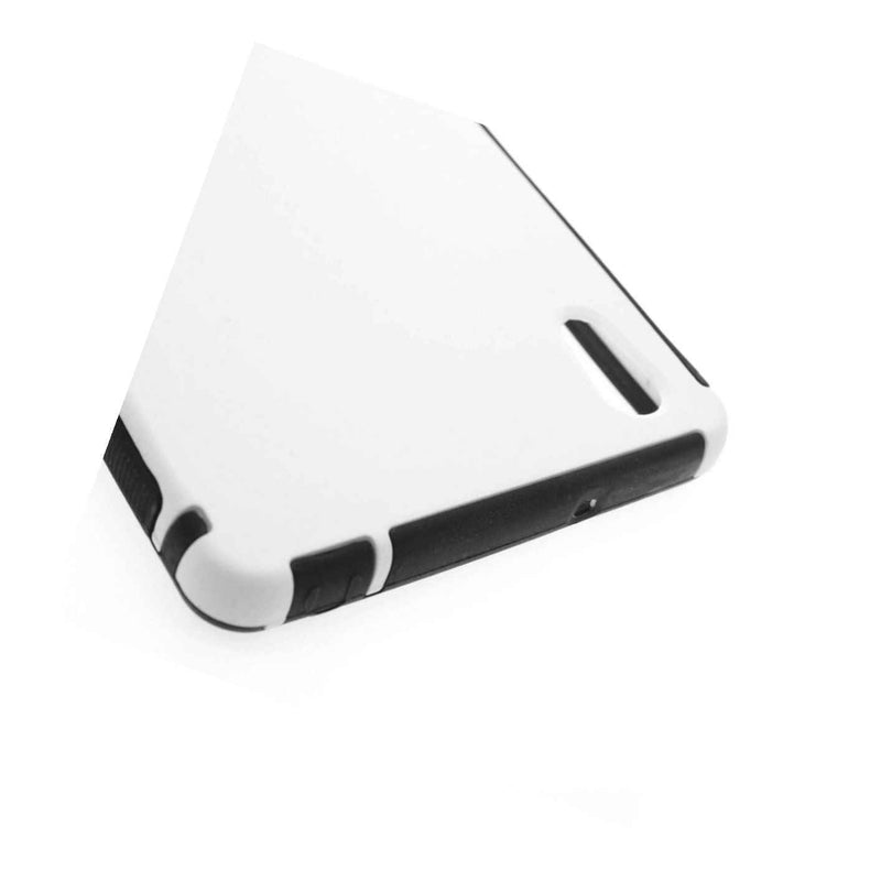 Tpu Inner Plastic Outer Cover Hybrid Case For Sony Xperia Z2 White Black