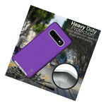 Purple Hybrid Protective Hard Slim Phone Cover Case For Samsung Galaxy S10 Plus