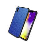 Blue Glitter Design Slim Fit Hard Phone Cover Case For Apple Iphone Xs Max