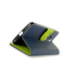 Navy Neon Green Phone Cover For Zte Axon Pro Card Case Holder Folio Pouch