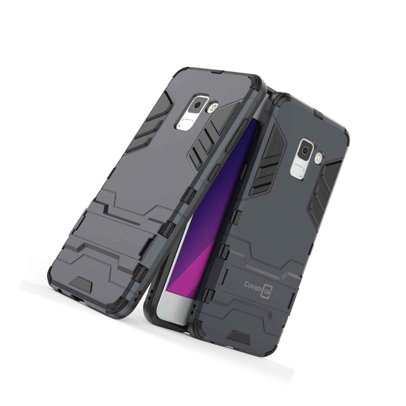 For Samsung Galaxy A8 2018 Hard Case Navy Black Hard Slim Hybrid Phone Cover