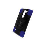 For Lg Volt 2 Case Hybrid Dual Layer Hard Stand Protective Phone Cover Blue