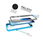 Light Blue Trim Heavy Duty Cover Full Body Phone Case For Samsung Galaxy S20