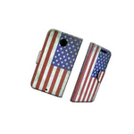 Coveron For Motorola Google Nexus 6 Case Wallet Pouch Folio Cover American Flag
