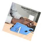 For Alcatel 3V 2019 Case Magnetic Metal Kickstand Blue Hard Phone Cover