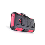 Coveron For Nokia Lumia 530 Holster Case Hybrid Cover Belt Clip Red Black