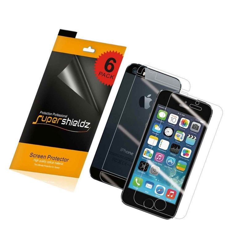 6X Supershieldz Front Back Clear Screen Protector For Apple Iphone 5 5S
