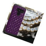 Purple Black Design Hybrid Bling Cover Hard Slim Phone Case For Lg V50 Thinq