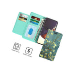 Almond Blossom Rfid Pu Leather Phone Case For Samsung Galaxy Note 20 Ultra