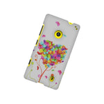 Hard Cover Protector Case For Nokia Lumia 521 Butterfly Heart