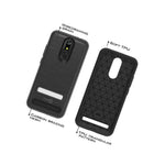 For Micromax T55 Case Magnetic Metal Kickstand Shockproof Black Hard Phone Cover