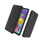 Black Hybrid Shockproof Slim Fit Phone Cover Hard Case For Samsung Galaxy A71