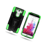 For Lg G3 Vigor Case Hybrid Dual Hard Skin Phone Kickstand Cover Neon Green