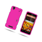Hot Pink Case For Zte Max Boost Max Hard Rubberized Snap On Phone Cover