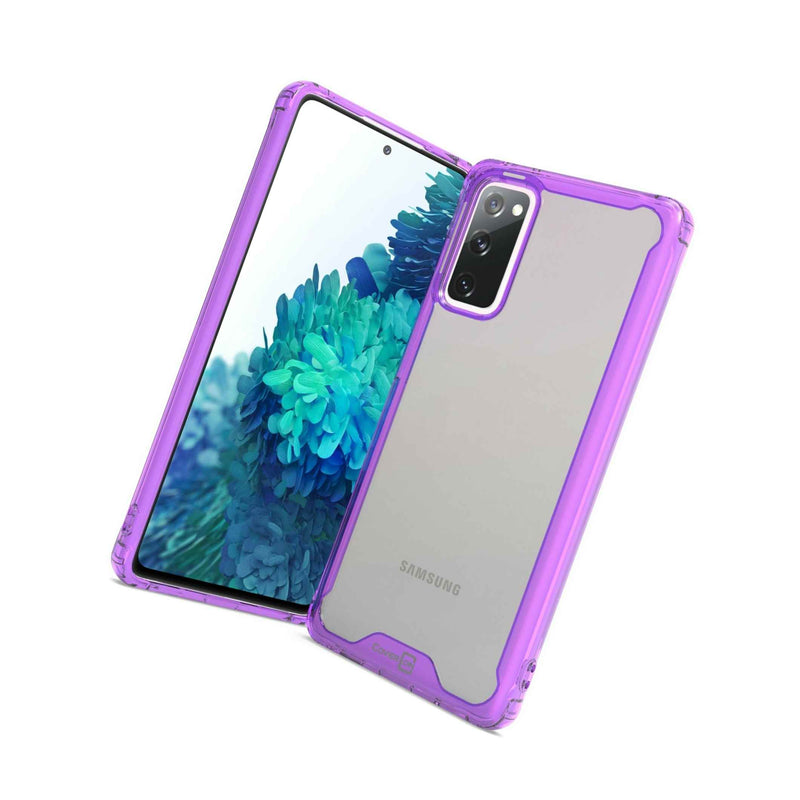 Clear Purple Trim Cover Phone Case For Samsung Galaxy S20 Fe 5G Fan Edition Lite