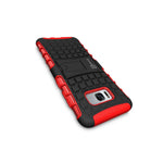 For Samsung Galaxy S8 Plus Case Red Dual Layer Kickstand Phone Armor