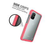 Pink Trim White Dots Heavy Duty Cover Phone Case For Oneplus 8T 8T Plus 5G