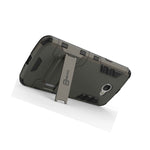 For Lg K5 Phone Case Armor Kickstand Slim Hard Cover Gray Black