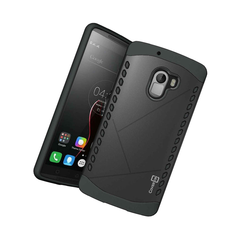 Black Black Slim Hard Hybrid Phone Cover For Lenovo Vibe K4 Note Hard Case