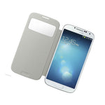 New Oem Samsung Galaxy S4 S View Flip Folio Cell Phone Cover Case White