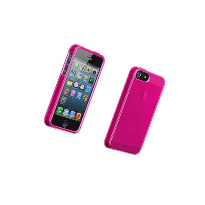 New High Gloss Silicone Case Skin Protective Cover For Apple Iphone 5 5S Pink