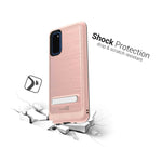 For Samsung Galaxy S20 Case Magnetic Metal Kickstand Rose Gold Hard Phone Cover