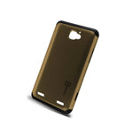 For Zte Zephyr Paragon Case Gold Black Slim Rugged Armor Phone Cover