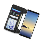 Black Wallet Case For Samsung Galaxy Note 9 Card Slot Flip Card Phone Cover