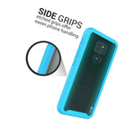 Light Blue Trim Heavy Duty Cover Phone Case For Motorola Moto G9 Play G9 E7 Plus