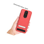 For Micromax T55 Case Magnetic Metal Kickstand Shockproof Red Hard Phone Cover
