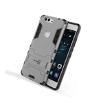 For Huawei Honor V8 Phone Case Armor Kickstand Slim Hard Cover Silver
