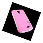 Coveron Case For Lg Access F70 White Light Pink Slim Tpu Cover With Screen