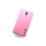 Coveron Case For Lg Access F70 White Light Pink Slim Tpu Cover With Screen