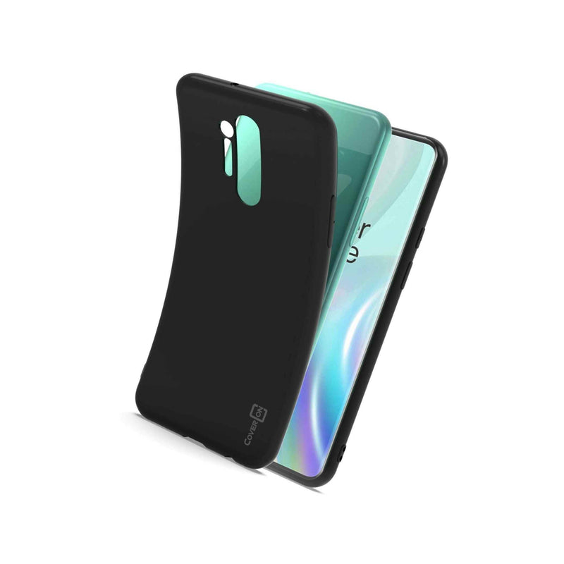 Black Case For Oneplus 8 Pro Flexible Slim Fit Tpu Silicone Rubber Phone Cover