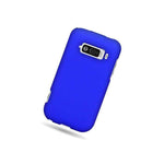 Blue Case For Zte Imperial N9101 Hard Rubberized Snap On Phone Cover