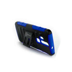 For Zte Axon Pro Belt Clip Case Blue Black Holster Hybrid Phone Cover