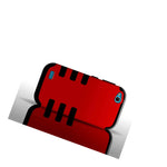 For Blu Life Play Hybrid Rugged Protector Red Black Case Cover