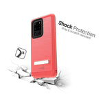 For Samsung Galaxy S20 Ultra Case Magnetic Metal Kickstand Red Hard Phone Cover