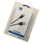Just Wireless 4 Feet Charge Sync Usb C Charging Cable Black New