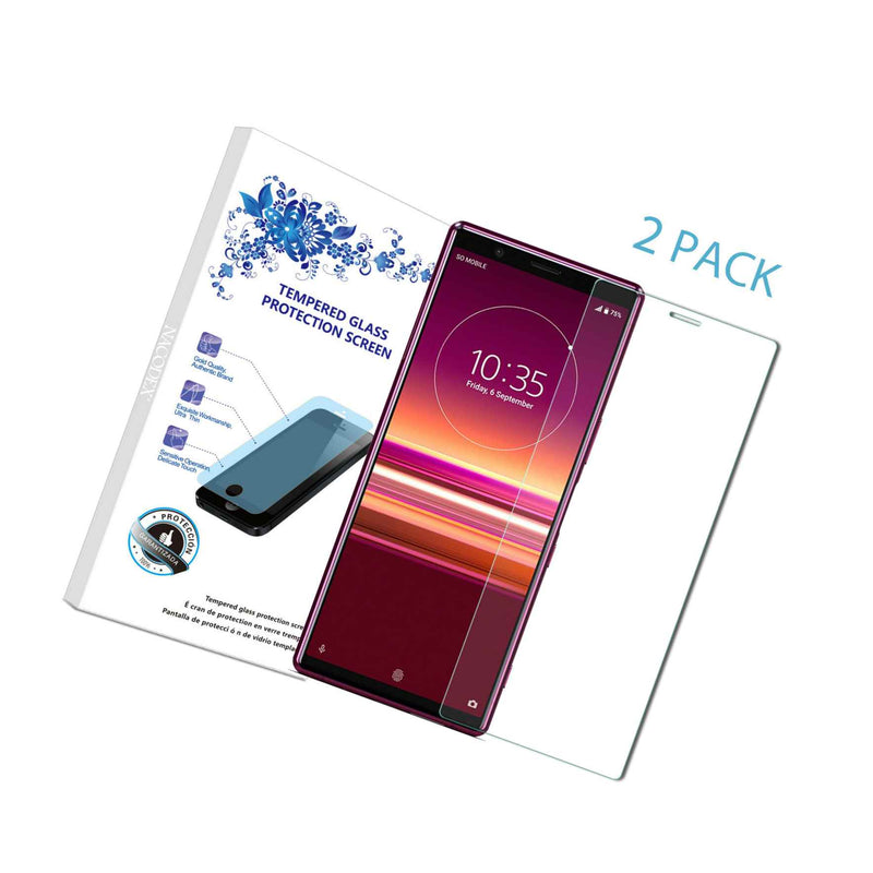 2 Pack For Sony Xperia 5 Tempered Glass Screen Protector
