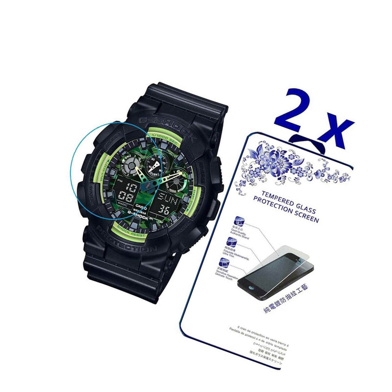 2 Pack For Casio Ga110 Watch Tempered Glass Screen Protector
