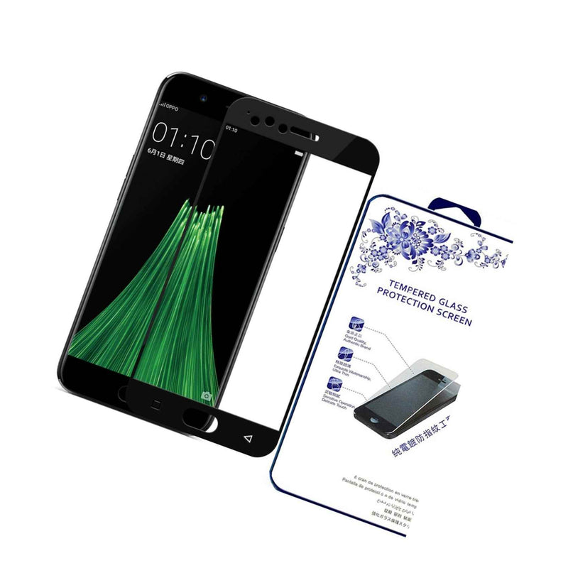 For Oppo R11 Tempered Glass Screen Protector Full Cover Black
