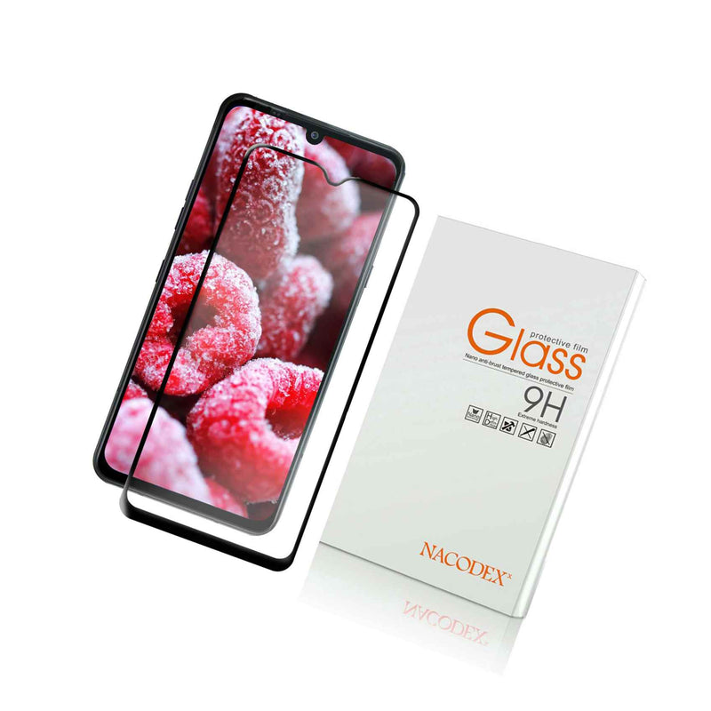 Nacodex For Lg G8X Thinq Full Cover Tempered Glass Screen Protector Black