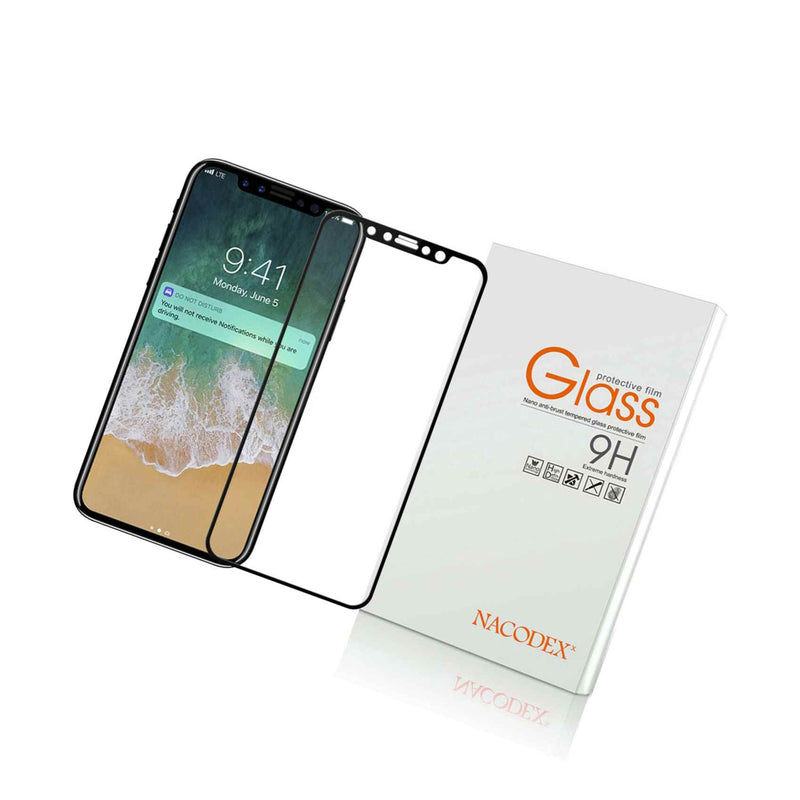 Nx For Apple Iphone Xs X 5 8 Full Cover Tempered Glass Screen Protector Black